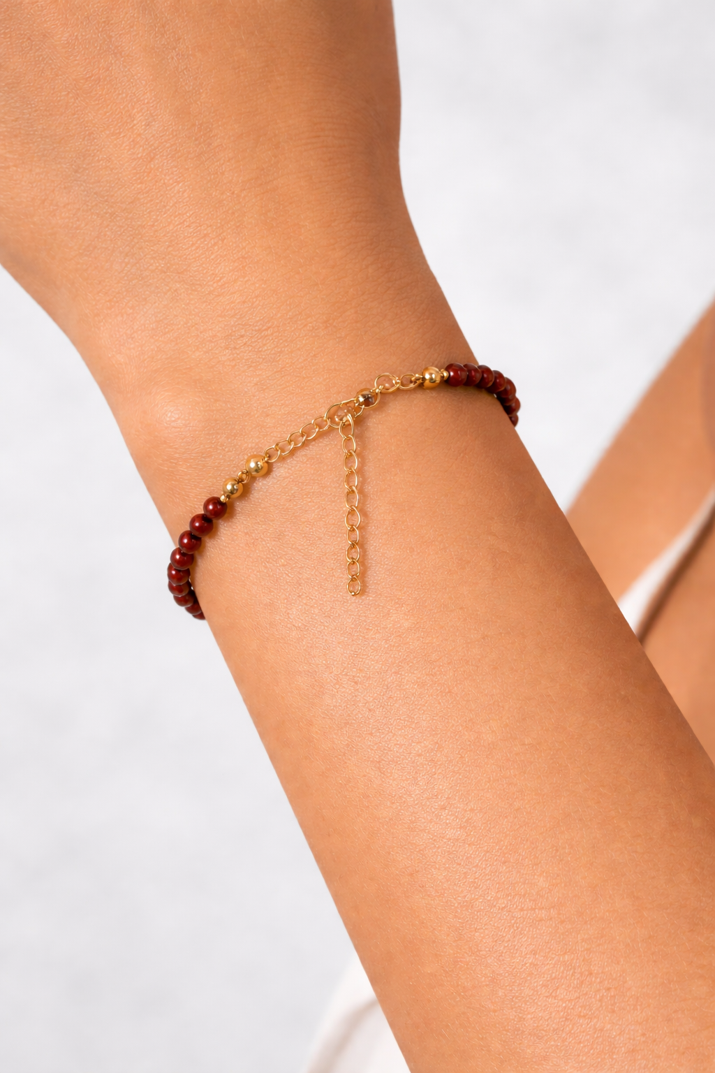 Scarlet Coral bead bracelet