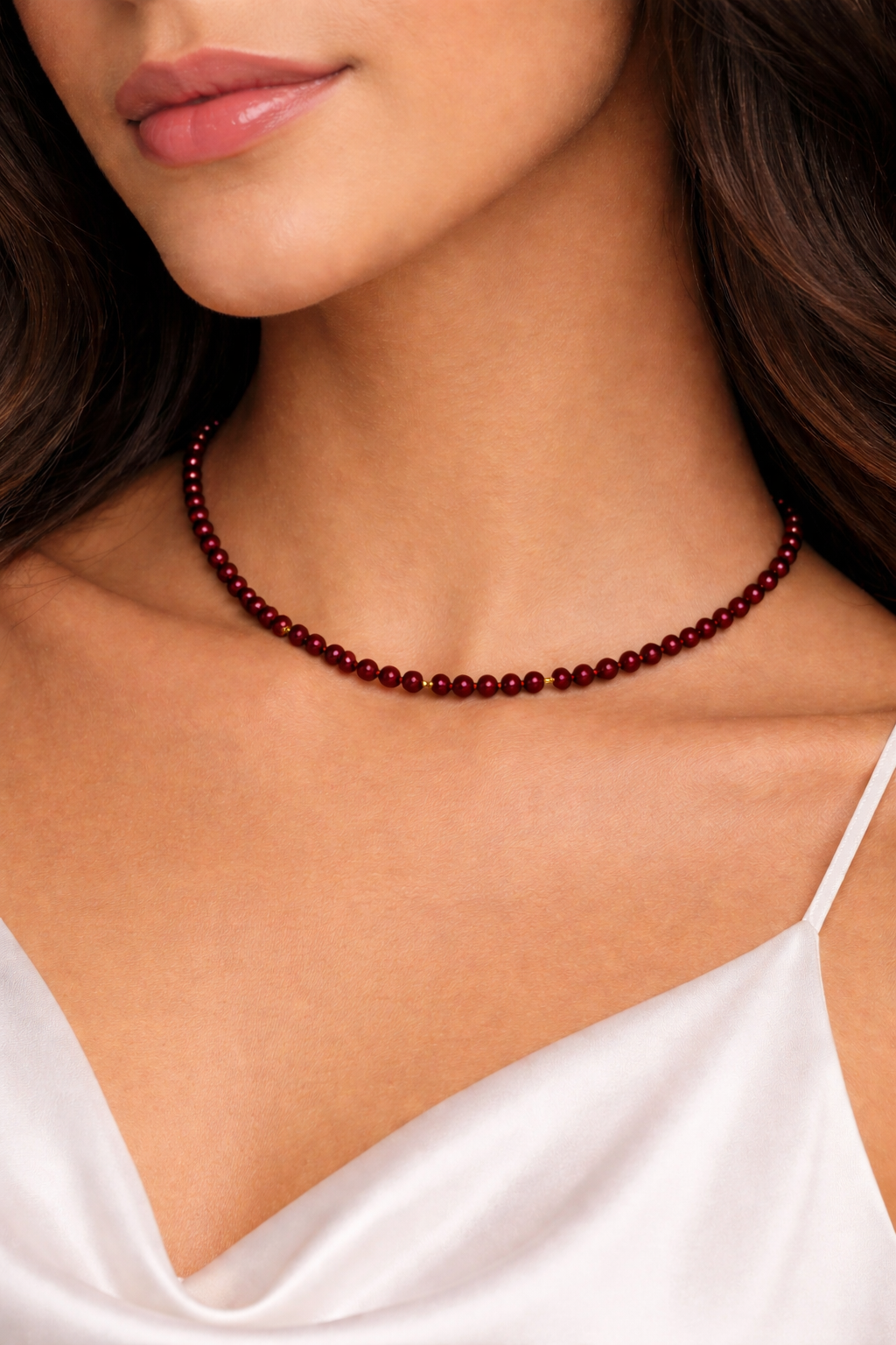 JOET Scarlet Coral bead necklace