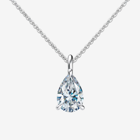 Seren, Pear-Shaped Moissanite Necklace