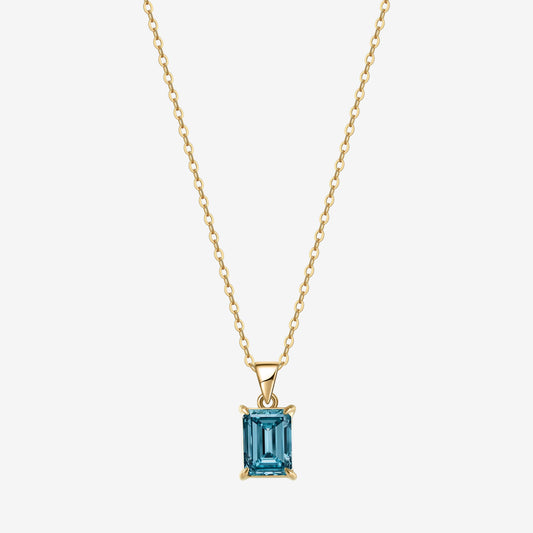 Verte london blue topaz necklace neck