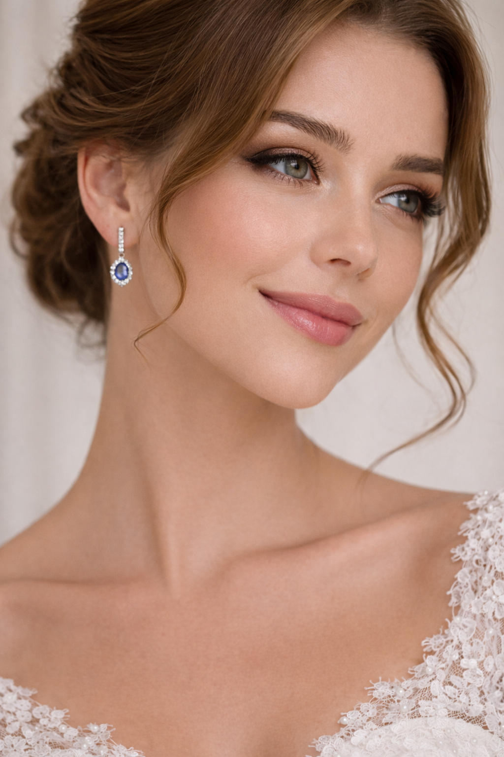 Viola lab Sapphire earrings model 2