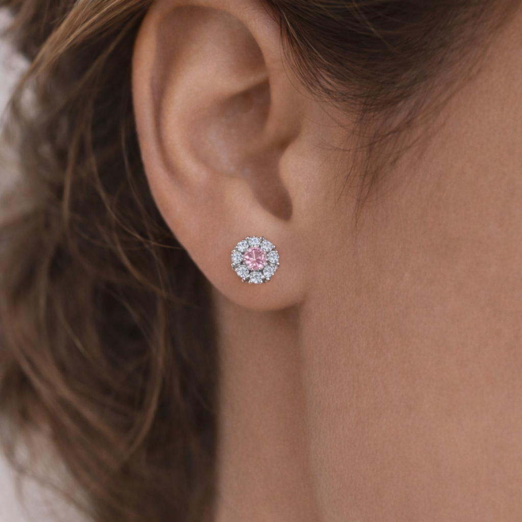 Zara Pink Rose Earrings