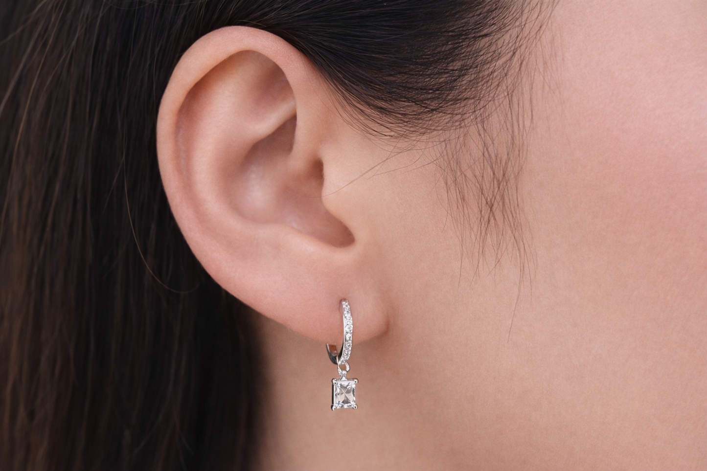 Zinnia simulated diamond drop earring EAR