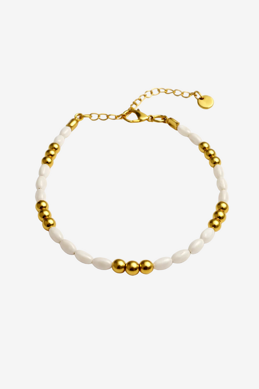 Margot shell and gold bracelet