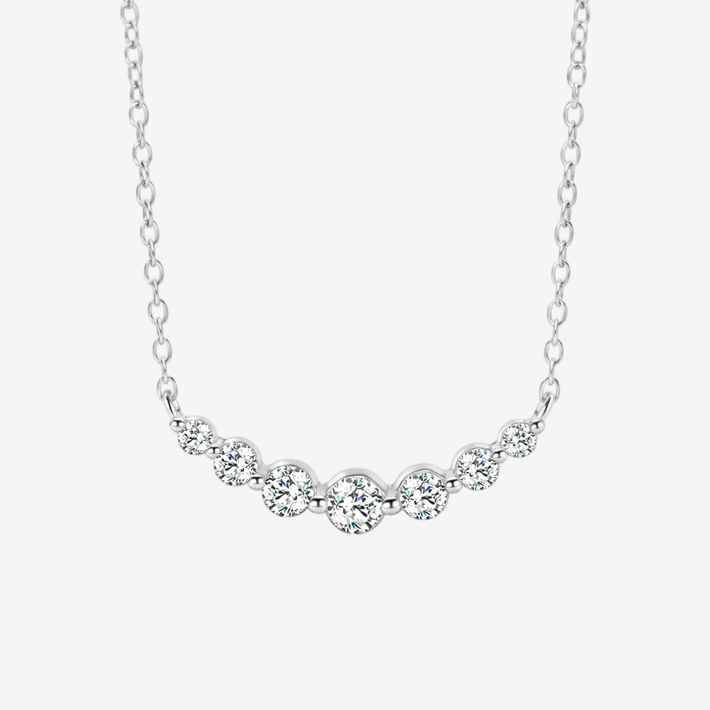 Mona curved bar necklace