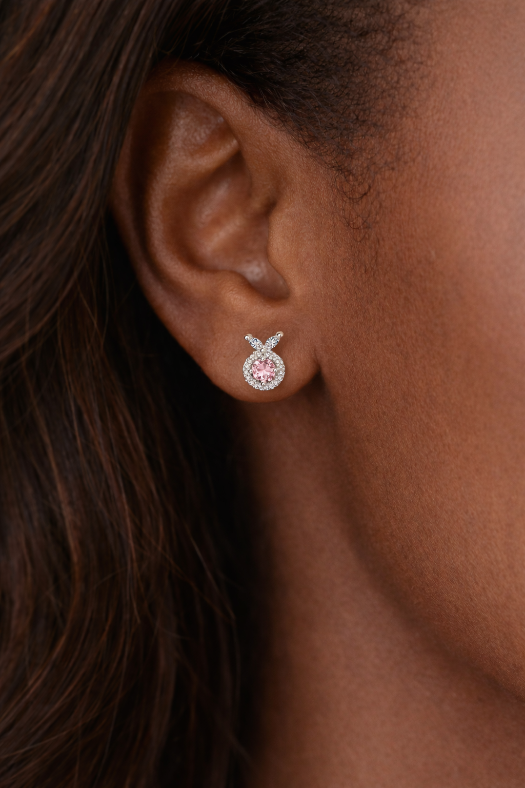 JOEt Sheena Pink Ribbon earring studs