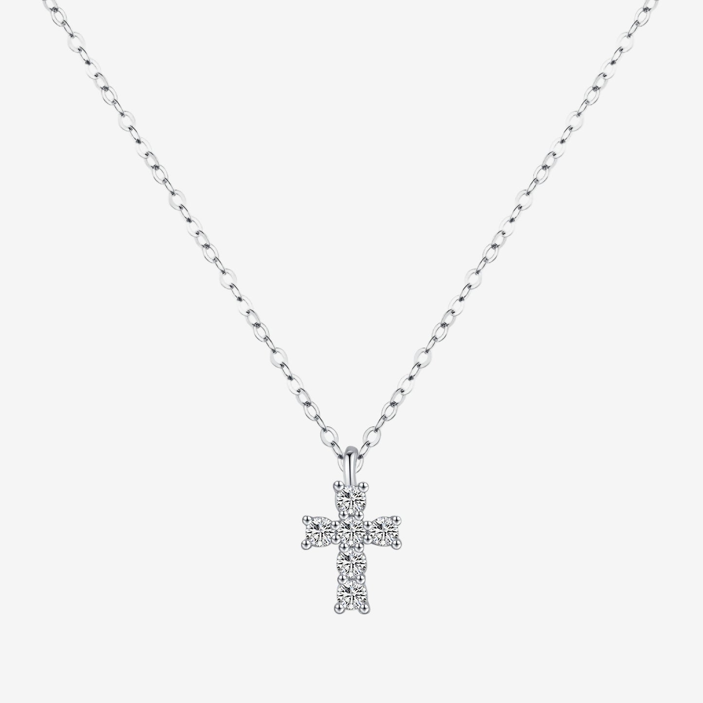Moissanite Cross Necklace