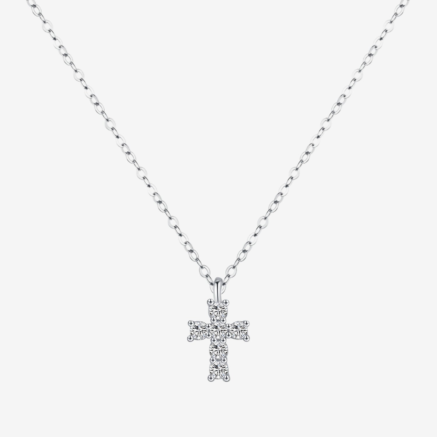 Moissanite Cross Necklace