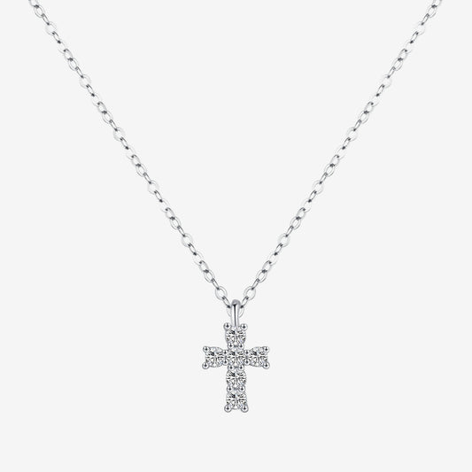 Moissanite Cross Necklace