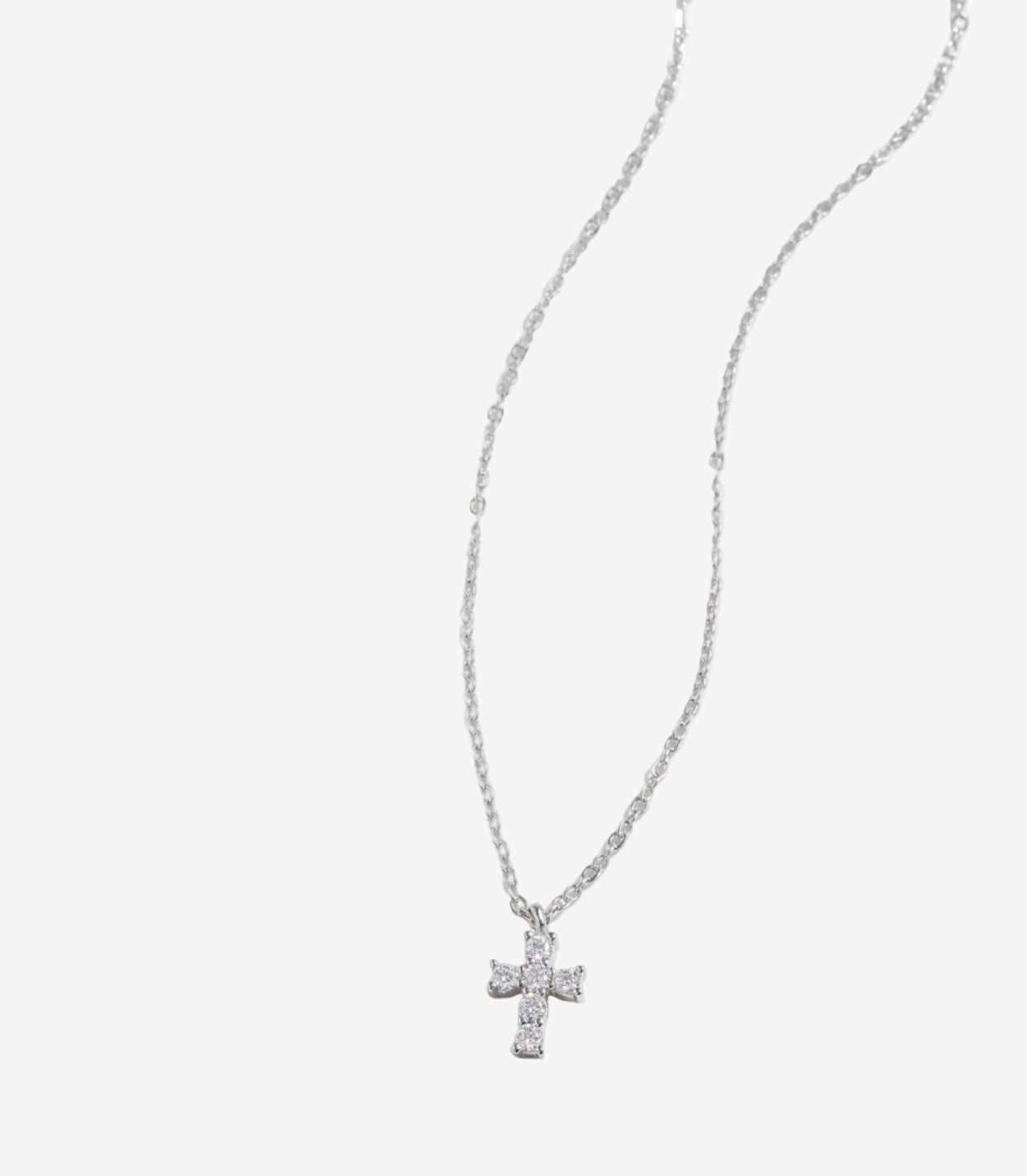 Lucia Moissanite Cross Necklace 2