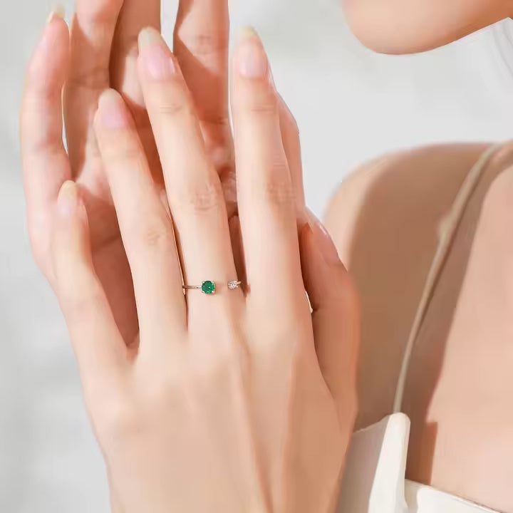 Matilda Emerald Open Band Ring