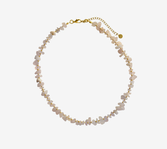 Rosalyn Rose Quartz Gemstone Necklace