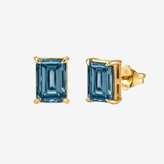 Verae london blue topaz stud earrings