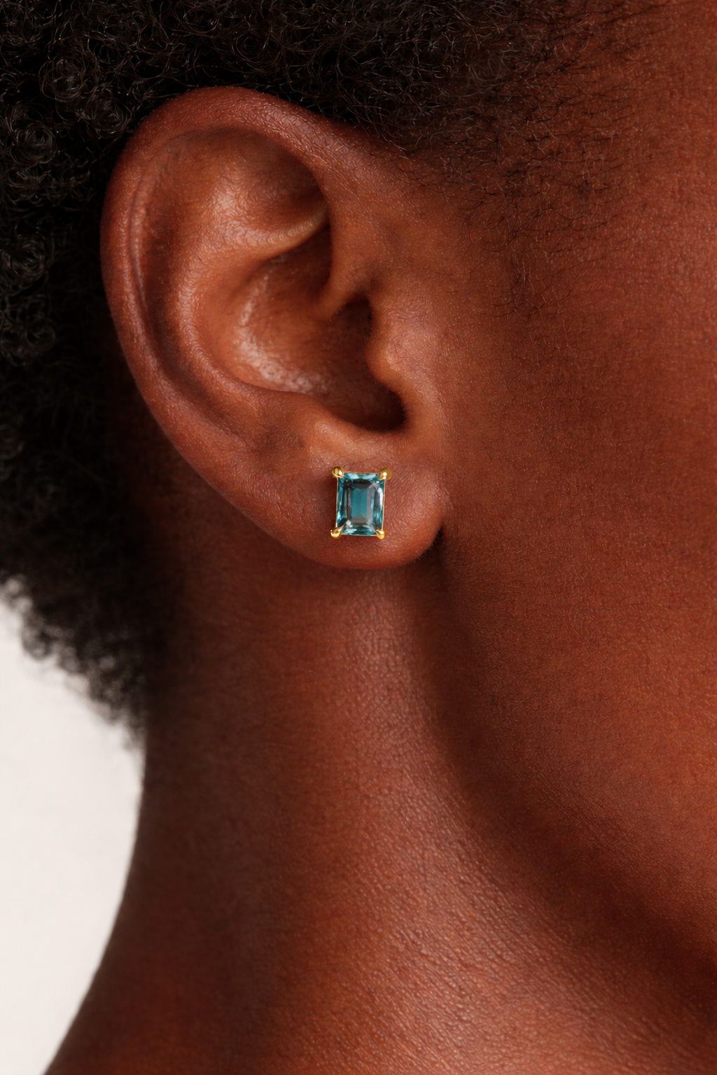 Verae london blue topaz stud earrings