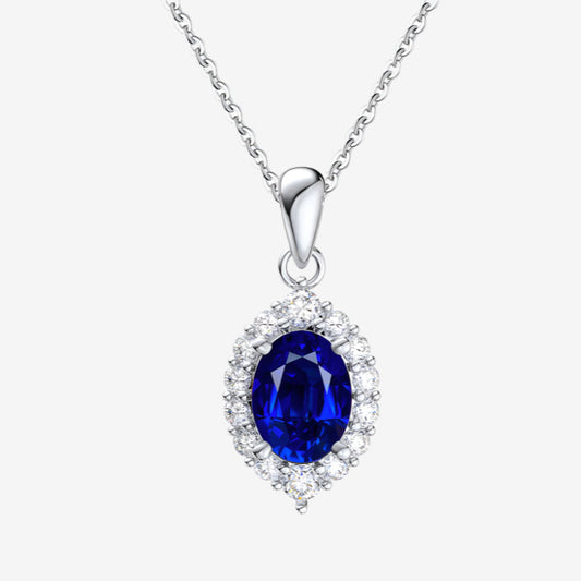 Viola, Simulated Sapphire Necklace