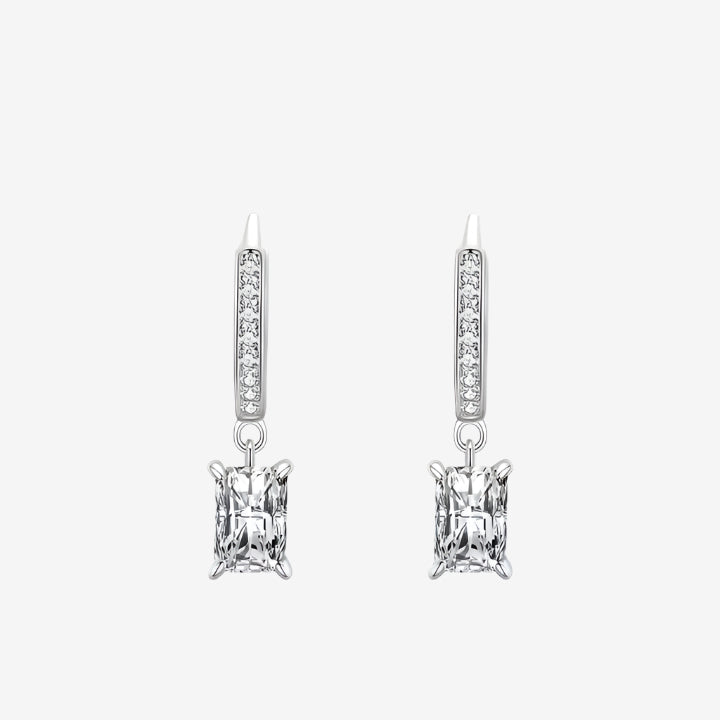 Zinnia simulated diamond drop earring 