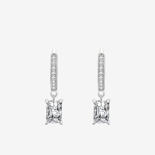 Zinnia simulated diamond drop earring 